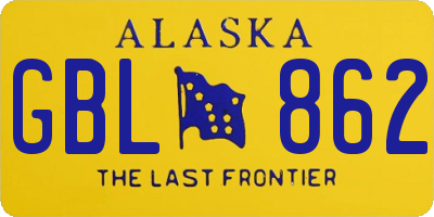AK license plate GBL862