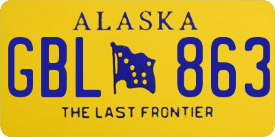 AK license plate GBL863