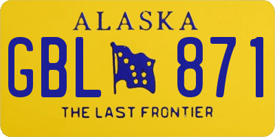 AK license plate GBL871