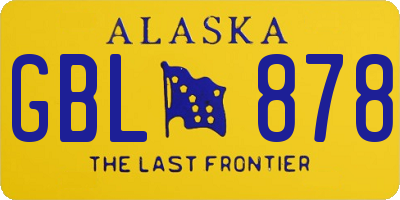 AK license plate GBL878