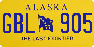 AK license plate GBL905