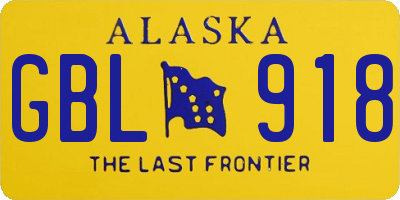 AK license plate GBL918