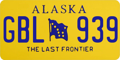AK license plate GBL939