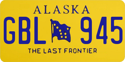 AK license plate GBL945