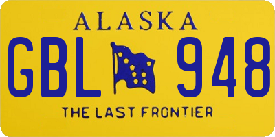 AK license plate GBL948