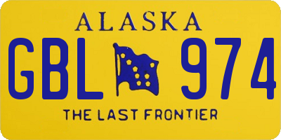 AK license plate GBL974