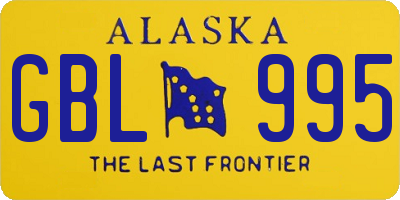AK license plate GBL995