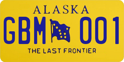 AK license plate GBM001