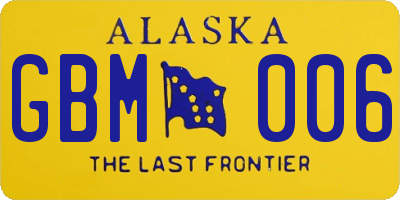 AK license plate GBM006