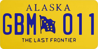 AK license plate GBM011
