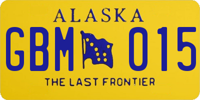AK license plate GBM015