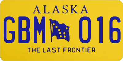 AK license plate GBM016