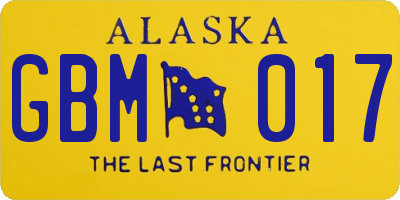 AK license plate GBM017