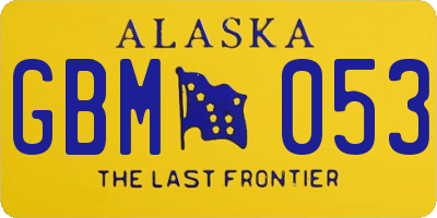AK license plate GBM053