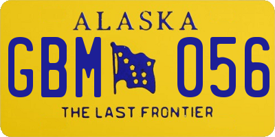 AK license plate GBM056