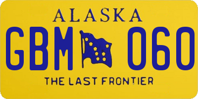AK license plate GBM060