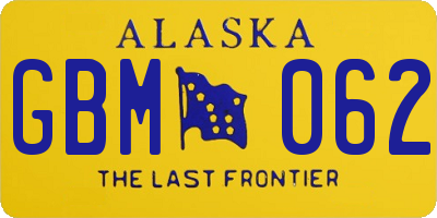 AK license plate GBM062