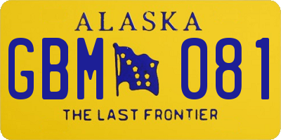 AK license plate GBM081