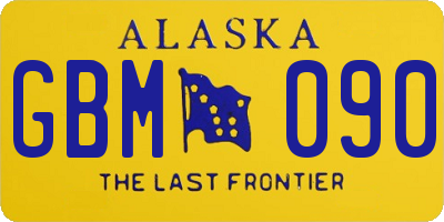AK license plate GBM090