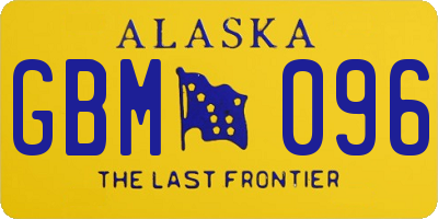 AK license plate GBM096