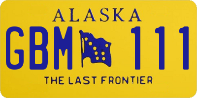 AK license plate GBM111