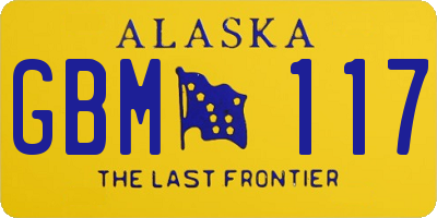 AK license plate GBM117