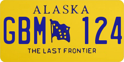 AK license plate GBM124