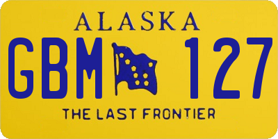 AK license plate GBM127