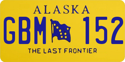AK license plate GBM152