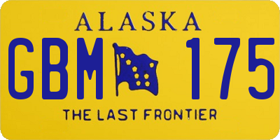 AK license plate GBM175