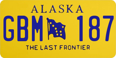 AK license plate GBM187