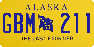 AK license plate GBM211