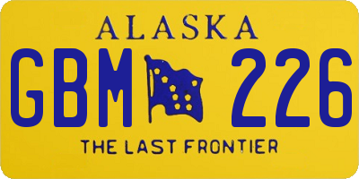 AK license plate GBM226