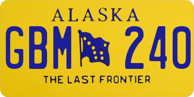 AK license plate GBM240