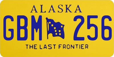 AK license plate GBM256