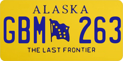AK license plate GBM263