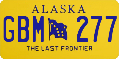 AK license plate GBM277