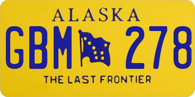 AK license plate GBM278