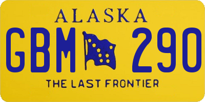 AK license plate GBM290