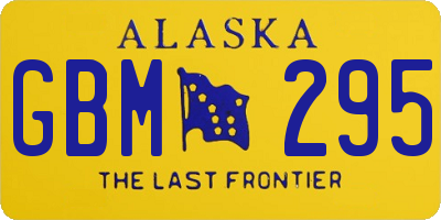 AK license plate GBM295