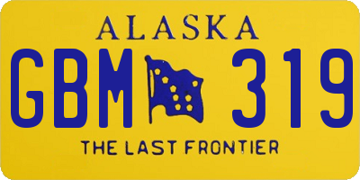 AK license plate GBM319