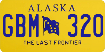 AK license plate GBM320