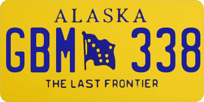 AK license plate GBM338