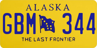 AK license plate GBM344