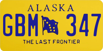 AK license plate GBM347