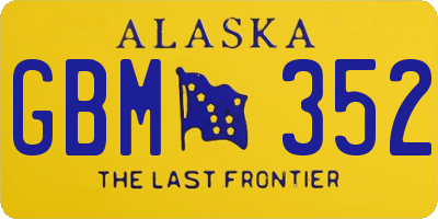 AK license plate GBM352