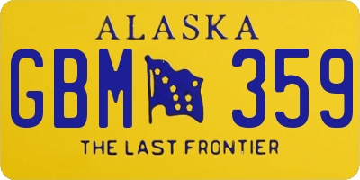 AK license plate GBM359