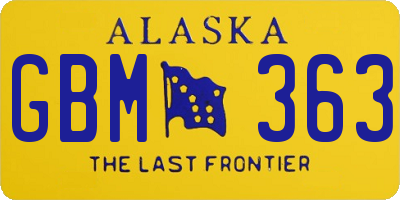 AK license plate GBM363