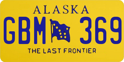AK license plate GBM369
