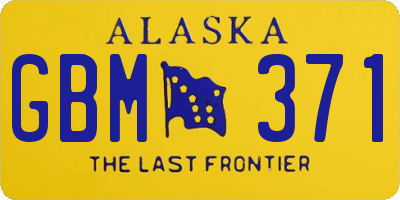 AK license plate GBM371